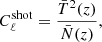 $$ \begin{aligned} C_{\ell }^\mathrm{shot} = \frac{\bar{T}^2(z)}{\bar{N}(z)}, \end{aligned} $$