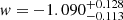 $ \mathit{w} = -1.090^{+0.128}_{-0.113} $
