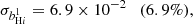 $$ \begin{aligned} \sigma _{b_{\mathrm{H}i }^1}&= 6.9\times 10^{-2} \quad (6.9\%), \end{aligned} $$