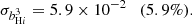 $$ \begin{aligned} \sigma _{b_{\mathrm{H}i }^3}&= 5.9\times 10^{-2} \quad (5.9\%). \end{aligned} $$