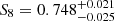 $ S_8 = 0.748_{-0.025}^{+0.021} $
