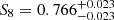 $ S_8 = 0.766_{-0.023}^{+0.023} $