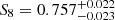 $ S_8 = 0.757_{-0.023}^{+0.022} $
