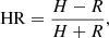 $$ \begin{aligned} \mathrm{HR}=\frac{H-R}{H+R}, \end{aligned} $$