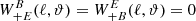 $ W_{+{E}}^{B}(\ell,{\vartheta}) = W_{+{B}}^{E}(\ell,{\vartheta})=0 $
