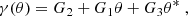 $$ \begin{aligned} \gamma (\theta )=G_2+G_1\theta +G_3\theta ^*\;, \end{aligned} $$