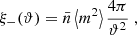 $$ \begin{aligned} \xi _-(\vartheta )= \bar{n} \left\langle m^2 \right\rangle {4\pi \over \vartheta ^2} \;, \end{aligned} $$