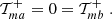 $$ \begin{aligned} \mathcal{T}^+_{ma}=0=\mathcal{T}^+_{mb} \;. \end{aligned} $$