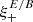 $ \xi_+^{E/B} $
