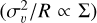 $\left( {\sigma _\upsilon ^2/R \propto {\rm{\Sigma }}} \right)$
