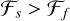 ${F_s} > {F_f}$