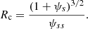 $$ \begin{aligned} R_\mathrm{c} =\frac{(1+\psi _s)^{3/2}}{\psi _{ss}}. \end{aligned} $$