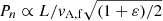 $ P_n\propto L/{v}_{\mathrm{A,f}} \sqrt{(1+\varepsilon)/2} $