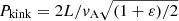 $ P_{\mathrm{kink}} =2L/{v}_{\mathrm{A}} \sqrt{(1+ \varepsilon)/2} $