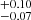 $ ^{+0.10}_{-0.07} $