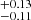 $ ^{+0.13}_{-0.11} $