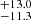 $ ^{+13.0}_{-11.3} $