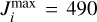 $J_i^{\max } = 490$
