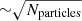 $ {\sim}\sqrt{N_{\mathrm{particles}}} $