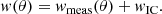 $$ \begin{aligned} w(\theta ) = w_{\rm meas}(\theta ) + w_{\rm IC}. \end{aligned} $$