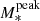 $ M_{*}^{\rm peak} $