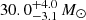 $ 30.0_{-3.1}^{+4.0}\,M_{\odot} $