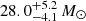 $ 28.0_{-4.1}^{+5.2}\,M_{\odot} $