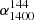 $ \alpha^\mathrm{144}_\mathrm{1400} $