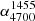 $ \alpha^{1455}_{4700} $