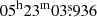 $ 05^{\mathrm{h}} 23^{\mathrm{m}} 03{{\overset{\text{s}}{.}}}936 $