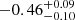 $ -0.46_{-0.10}^{+0.09} $