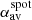 $ \alpha_{\mathrm{av}}^{\mathrm{spot}} $