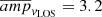 $ \overline{amp}_{{v}_{\mathrm{LOS}}}=3.2 $
