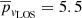 $ \overline{p}_{{v}_{\mathrm{LOS}}}= 5.5 $