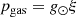 $$ \begin{aligned} p_{\rm gas}= g_{\odot }\xi \end{aligned} $$