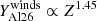 $ Y_{\mathrm{Al26}}^{\mathrm{winds}} \propto Z^{1.45} $