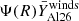 $ \Psi(R) \bar Y_{\mathrm{Al26}}^{\mathrm{winds}} $
