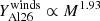 $ Y_{\mathrm{Al26}}^{\mathrm{winds}} \propto M^{1.93} $