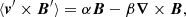 $$ \begin{aligned} \langle \boldsymbol{v}^{\prime }\times \boldsymbol{B}^{\prime }\rangle =\alpha \boldsymbol{B}-\beta \boldsymbol{\nabla }\times \boldsymbol{B} ,\end{aligned} $$