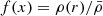 $ f(x)=\rho(r)/\bar\rho $