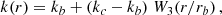 $$ \begin{aligned} k(r)= k_{b} + (k_c - k_{b}) \; W_3 (r/ r_b ) \,, \end{aligned} $$