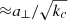 $ {\approx} {a_{\perp }}/\sqrt{k_c} $