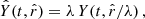$$ \begin{aligned} {\hat{Y}}(t,\hat{r})&= \lambda \, Y(t,\hat{r}/\lambda ) \,, \end{aligned} $$