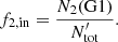 $$ \begin{aligned} f_{\rm 2,in}=\frac{N_{2}(\mathrm{G1})}{N^\prime _{\rm tot}}. \end{aligned} $$