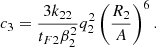 $$ \begin{aligned}&c_3={3 k_{2 2}\over {t_{F2} \beta _2^2}} q_2^2 \left(R_2\over {A}\right)^6. \end{aligned} $$
