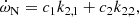 $$ \begin{aligned} \dot{\omega }_{\rm N} = c_1 k_{2,1} + c_2 k_{2,2}, \end{aligned} $$