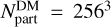 $N_{{\rm{part}}}^{{\rm{DM}}} = {256^3}$