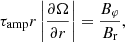 $$ \begin{aligned} \tau _{\mathrm{amp} } r \left| \frac{\partial \Omega }{\partial r} \right| = \frac{B_{\varphi }}{B_{\mathrm{r} }}, \end{aligned} $$