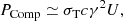 $$ \begin{aligned} P_{\rm Comp}\simeq \sigma _{\rm T}c\gamma ^2U, \end{aligned} $$