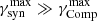 $ \gamma_{\mathrm{syn}}^{\mathrm{max}}\gg\gamma_{\mathrm{Comp}}^{\mathrm{max}} $